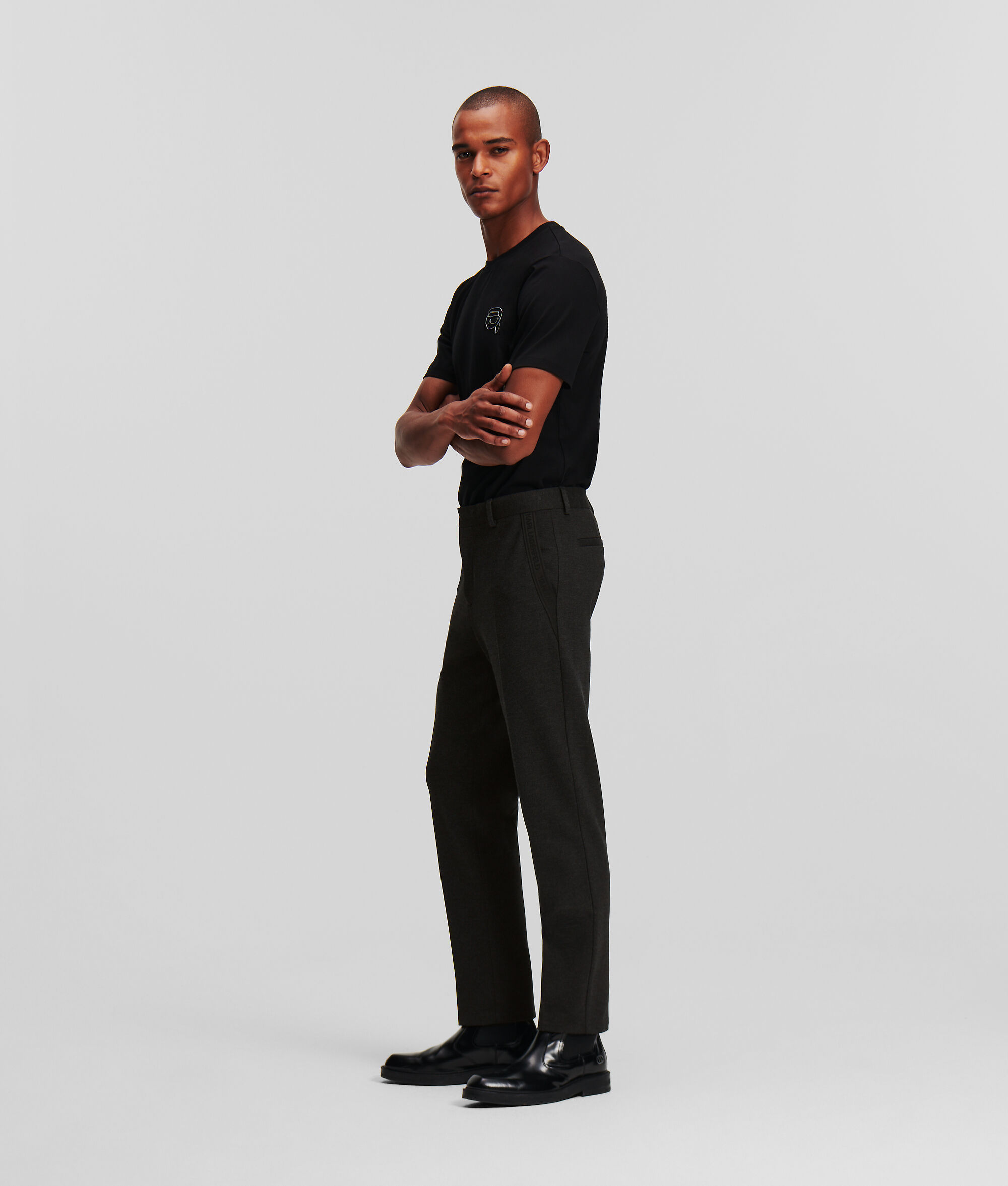 (image for) Elegant CLASSIC-FIT PUNTO TROUSERS